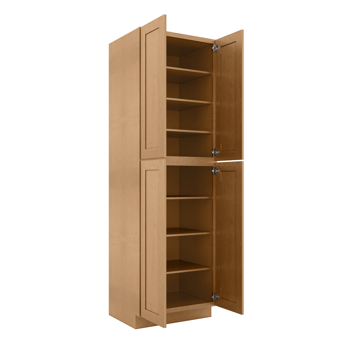 Utility Kitchen Cabinet U3096 Shaker Toffee 30’’W x 84’’H x 24’’D - Kitchen Cabinets