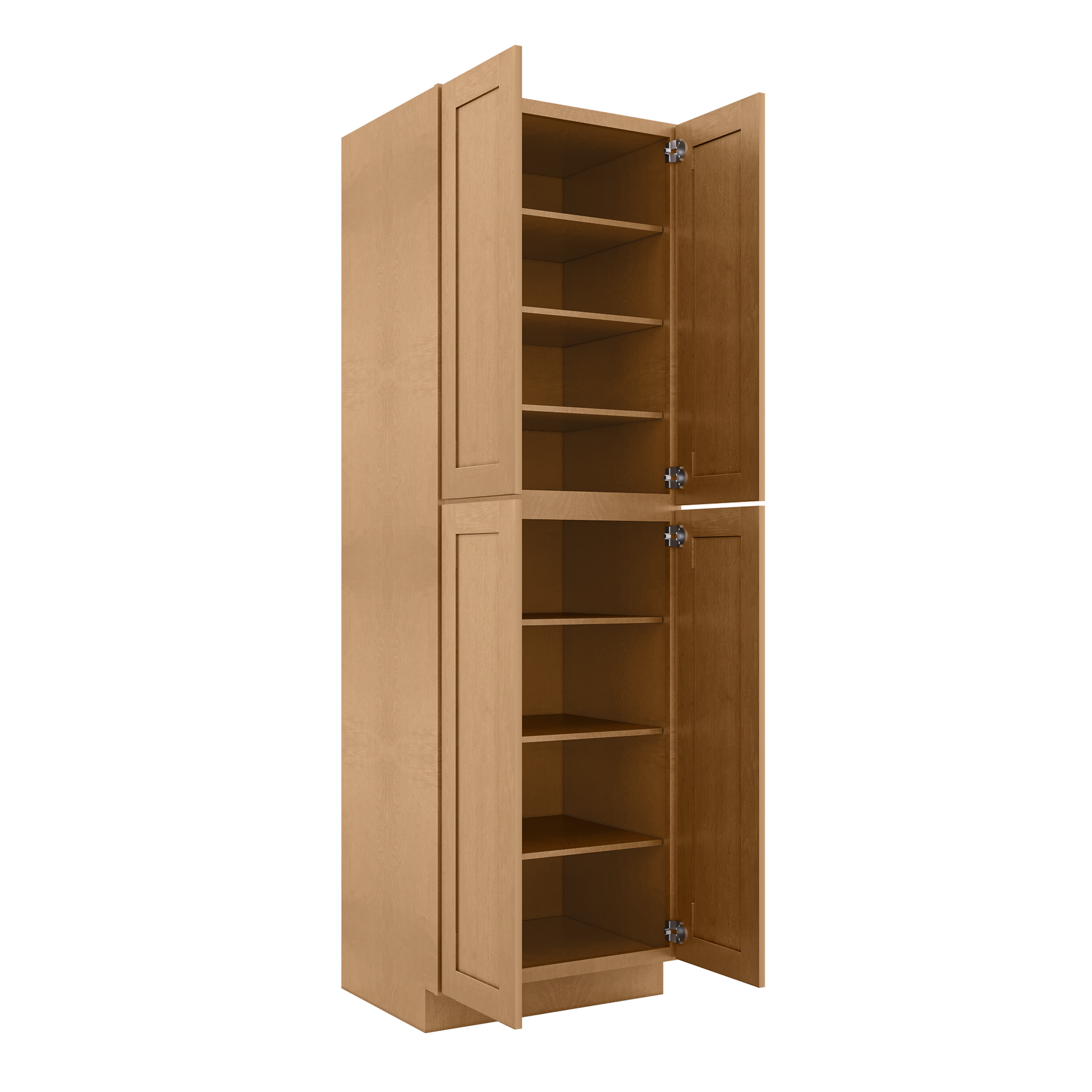 Utility Kitchen Cabinet U3096 Shaker Toffee 30’’W x 84’’H x 24’’D - Kitchen Cabinets