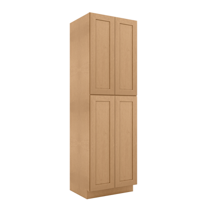 Utility Kitchen Cabinet U3096 Shaker Toffee 30’’W x 84’’H x 24’’D - Kitchen Cabinets