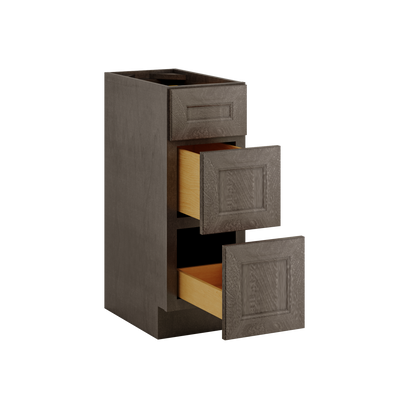 Vanity Drawer Base Cabinet VDB1221345 12 W x 34.5 H x 21 D Milan Slate - Bathroom Vanities