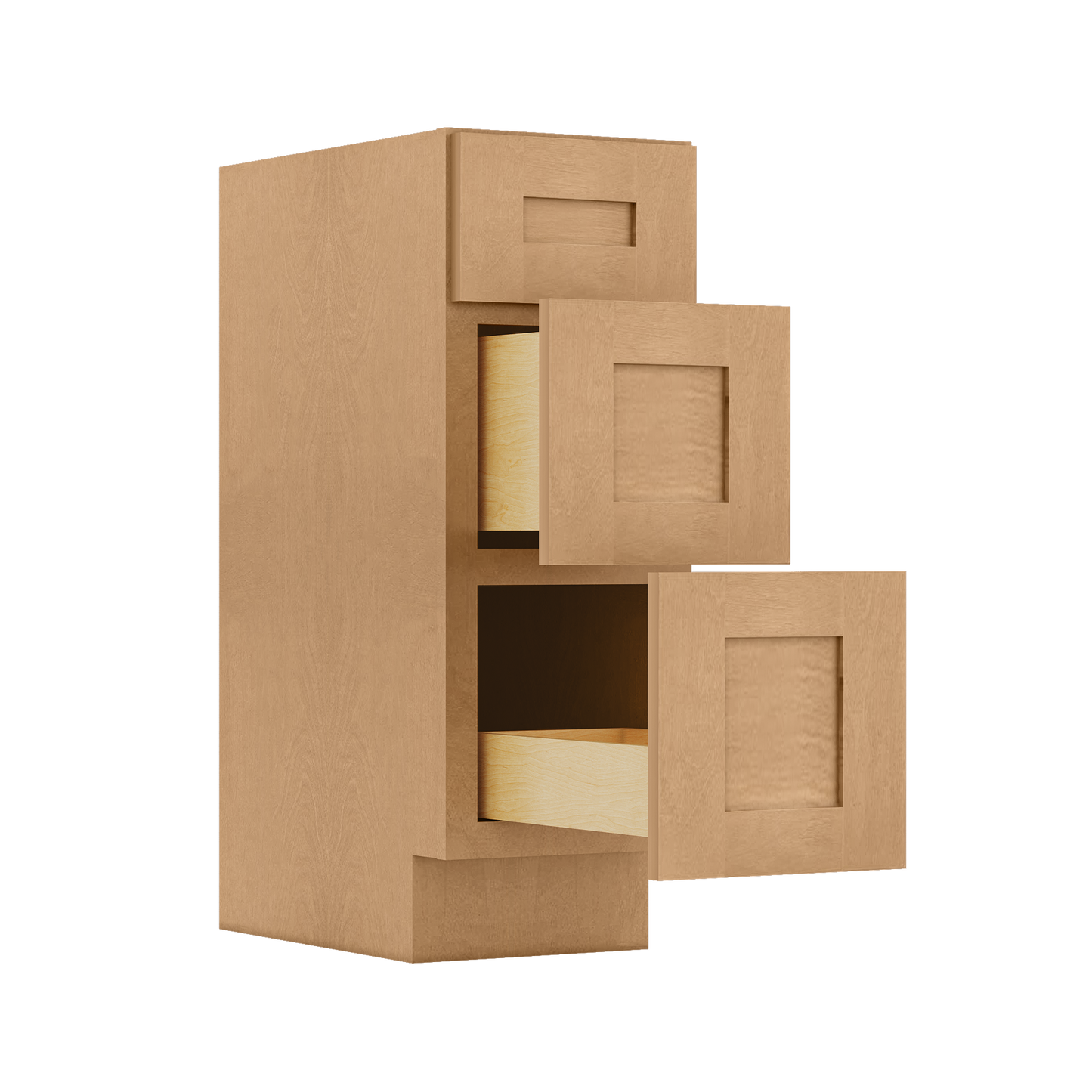 Vanity Drawer Base Cabinet VDB1221345 Shaker Toffee LessCare 12 in. width 34.5 in. height 21 in. depth - Bathroom