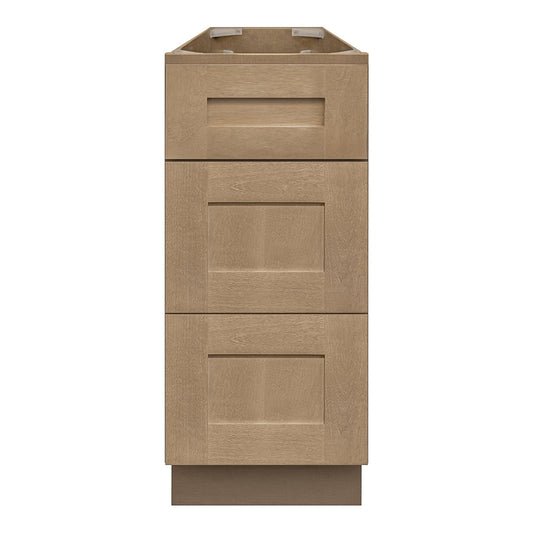 Vanity Drawer Base Cabinet VDB1221345 Shaker Toffee LessCare 12 in. width 34.5 in. height 21 in. depth - Bathroom