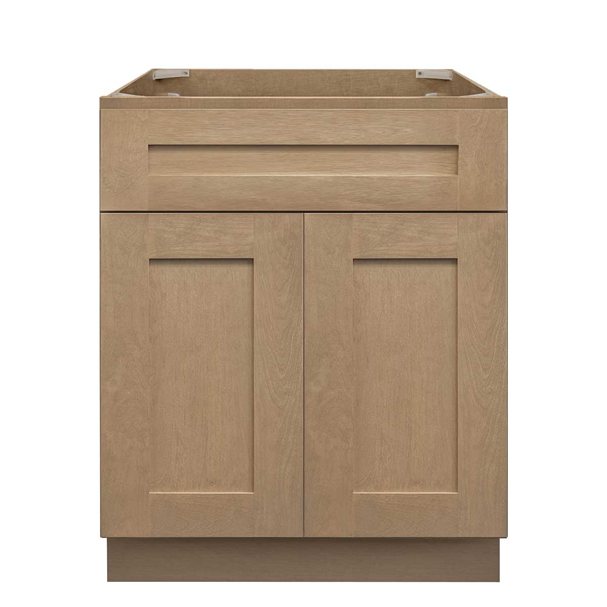 Vanity Sink Base Cabinet 24 in W x 21 in D x 34 1/2 in H - Shaker Toffee - Bathroom Vanities