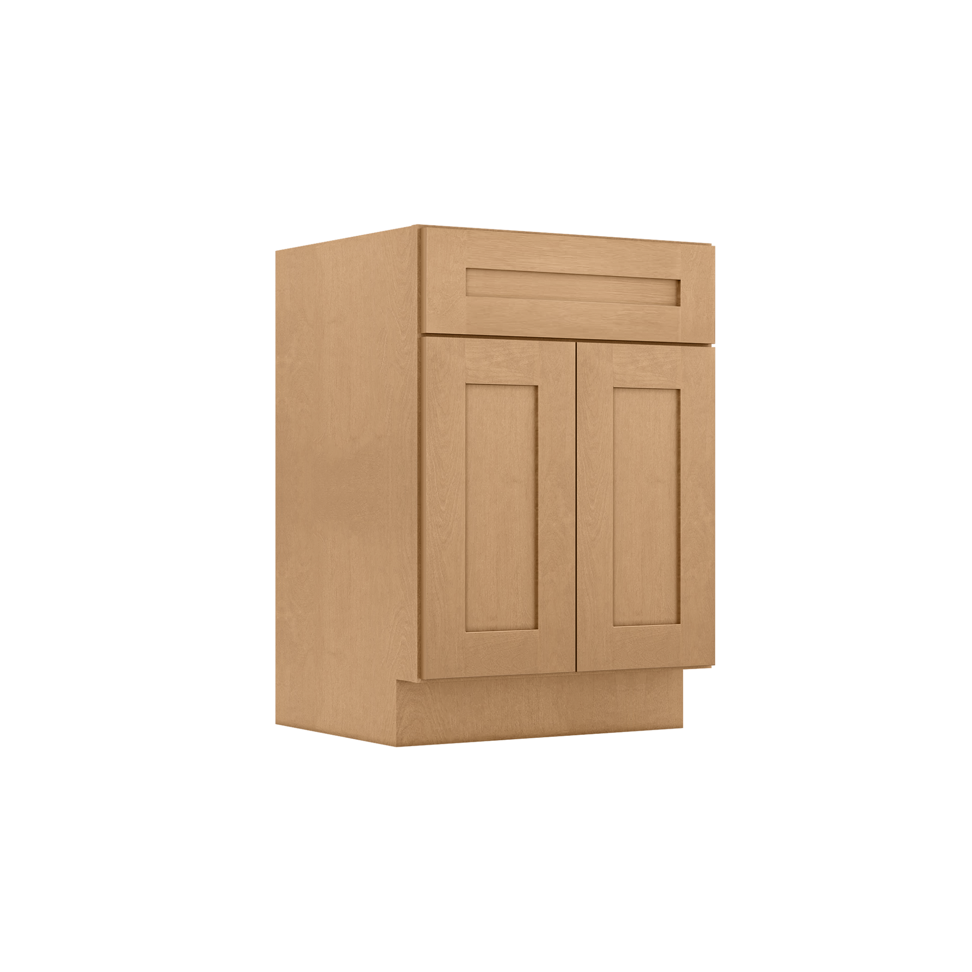 Vanity Sink Base Cabinet 24 in W x 21 in D x 34 1/2 in H - Shaker Toffee - Bathroom Vanities