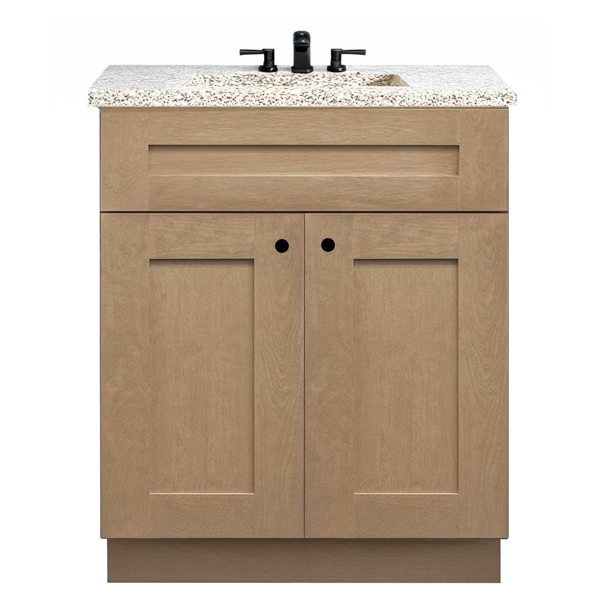 Vanity Sink Base Cabinet 24 in W x 21 in D x 34 1/2 in H - Shaker Toffee - Bathroom Vanities