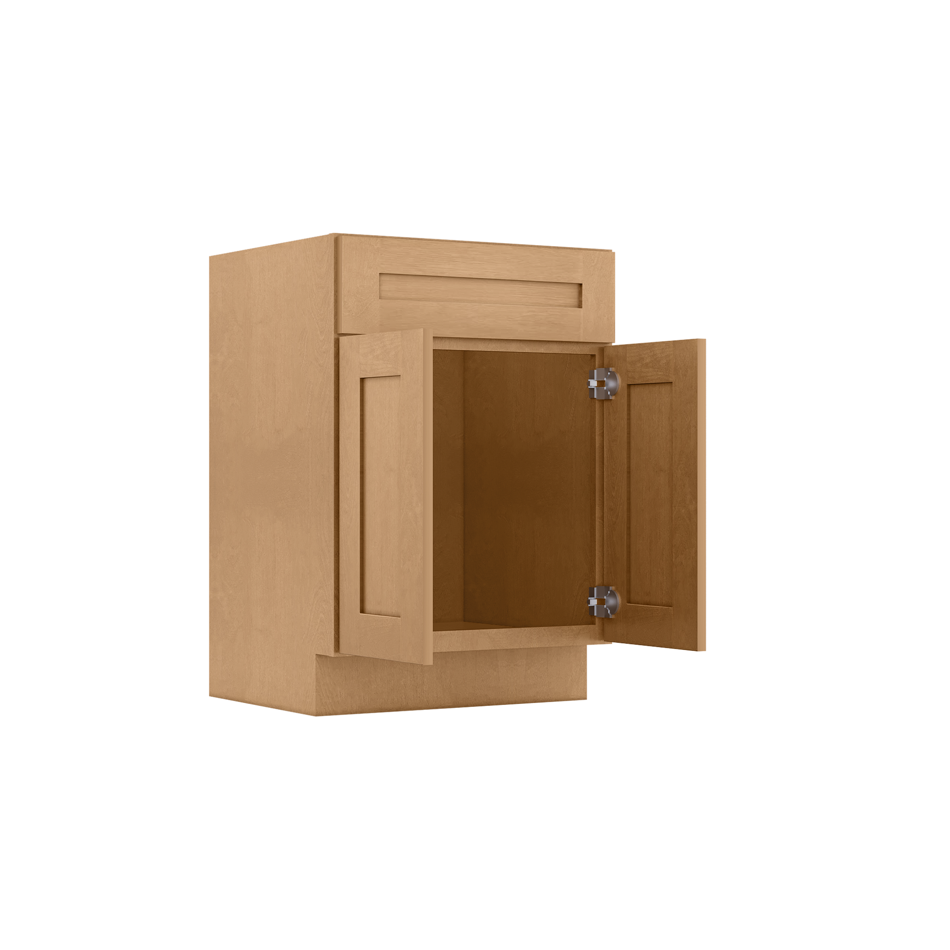 Vanity Sink Base Cabinet 24 in W x 21 in D x 34 1/2 in H - Shaker Toffee - Bathroom Vanities