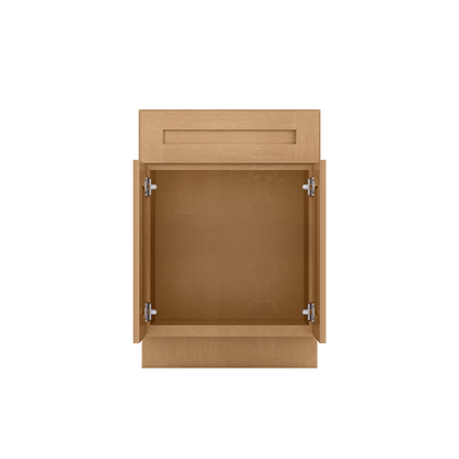 Vanity Sink Base Cabinet 24 in W x 21 in D x 34 1/2 in H - Shaker Toffee - Bathroom Vanities