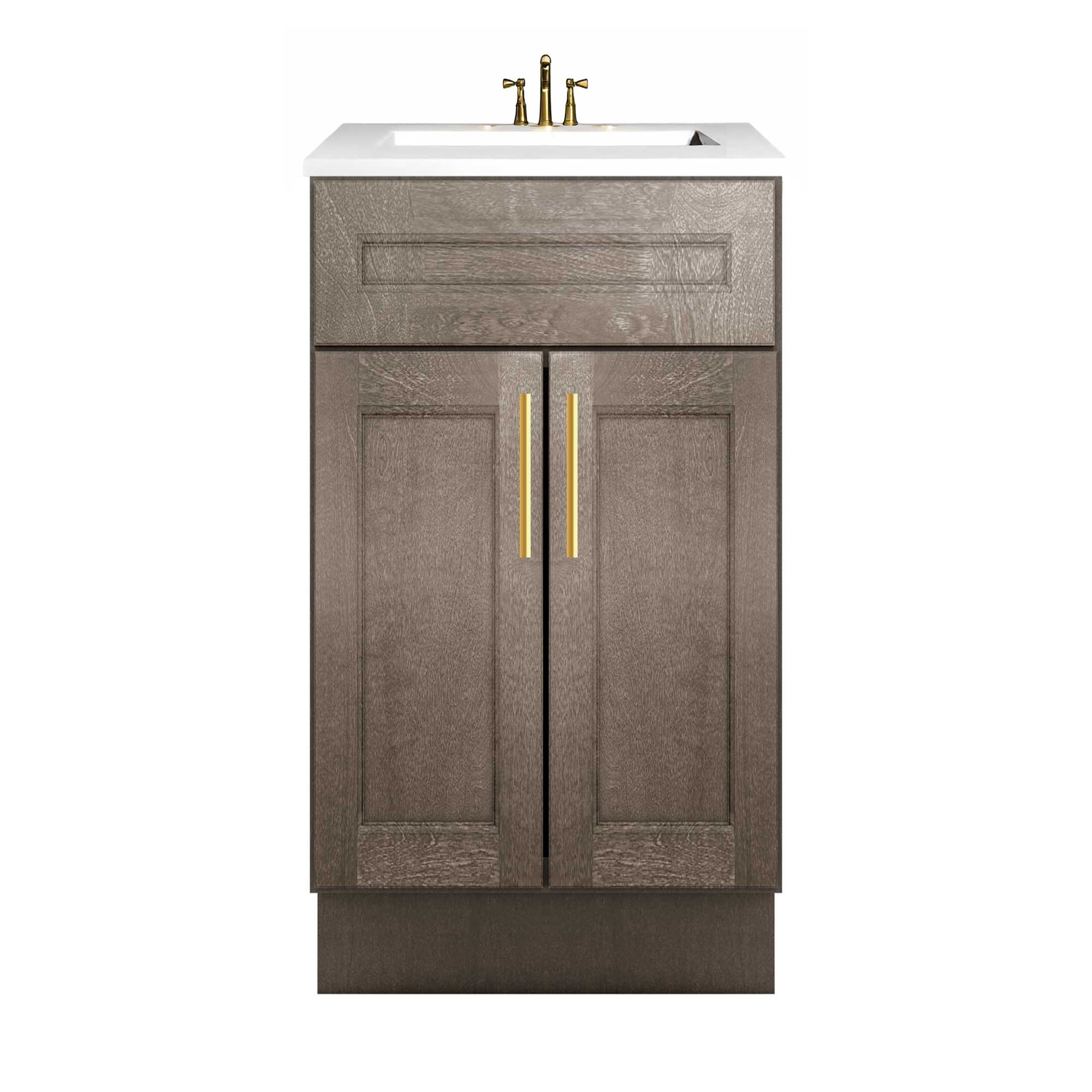 Vanity Sink Base Cabinet 24’’W x 21’’D x 34 1/2’’H Milan Slate - Bathroom Vanities