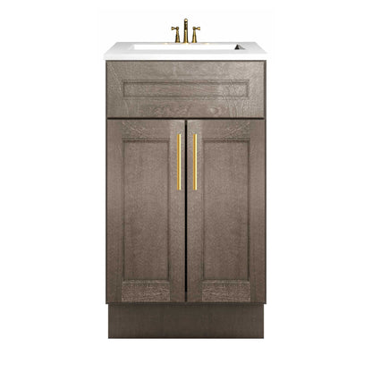 Vanity Sink Base Cabinet 24’’W x 21’’D x 34 1/2’’H Milan Slate - Bathroom Vanities