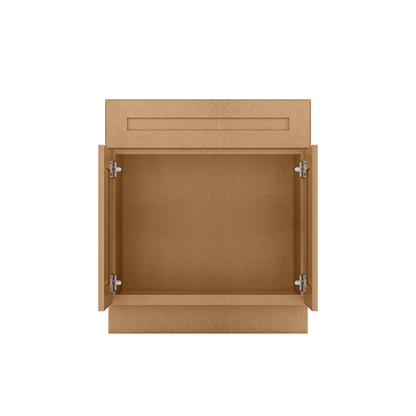 Vanity Sink Base Cabinet 30 in W x 21 in D x 34 1/2 in H - Shaker Toffee - Bathroom Vanities
