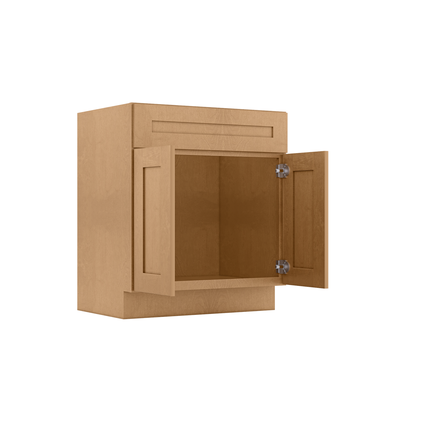 Vanity Sink Base Cabinet 30 in W x 21 in D x 34 1/2 in H - Shaker Toffee - Bathroom Vanities