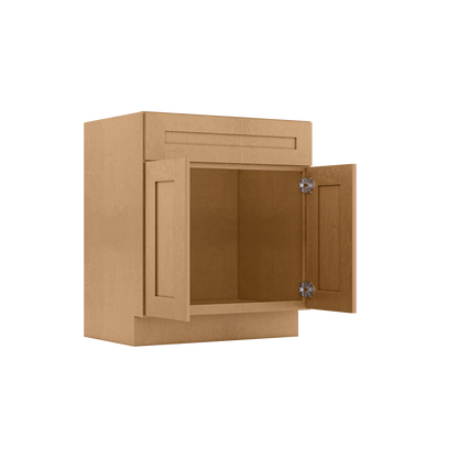 Vanity Sink Base Cabinet 30 in W x 21 in D x 34 1/2 in H - Shaker Toffee - Bathroom Vanities