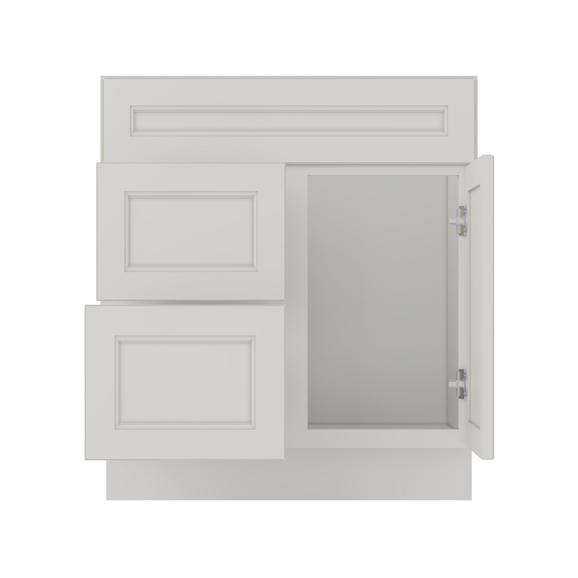 Vanity Sink Base Cabinet with Left Drawers 30 W x 21 D x 34 H - Milan Pearl - Bathroom Vanities