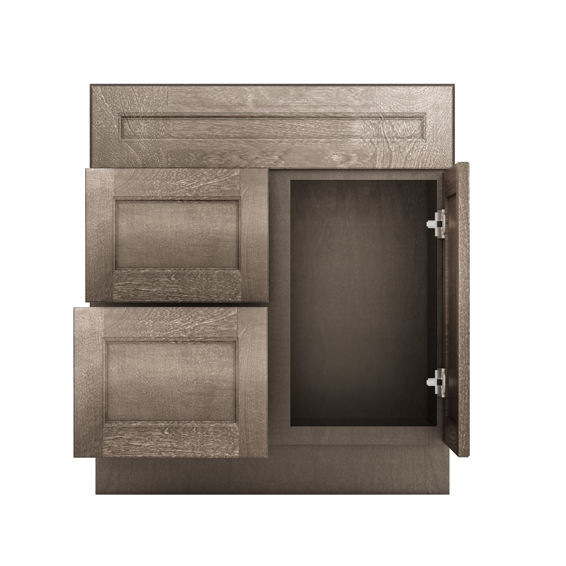 Vanity Sink Base Cabinet with Left Drawers 30 W x 21 D x 34 H - Milan Slate - Bathroom Vanities