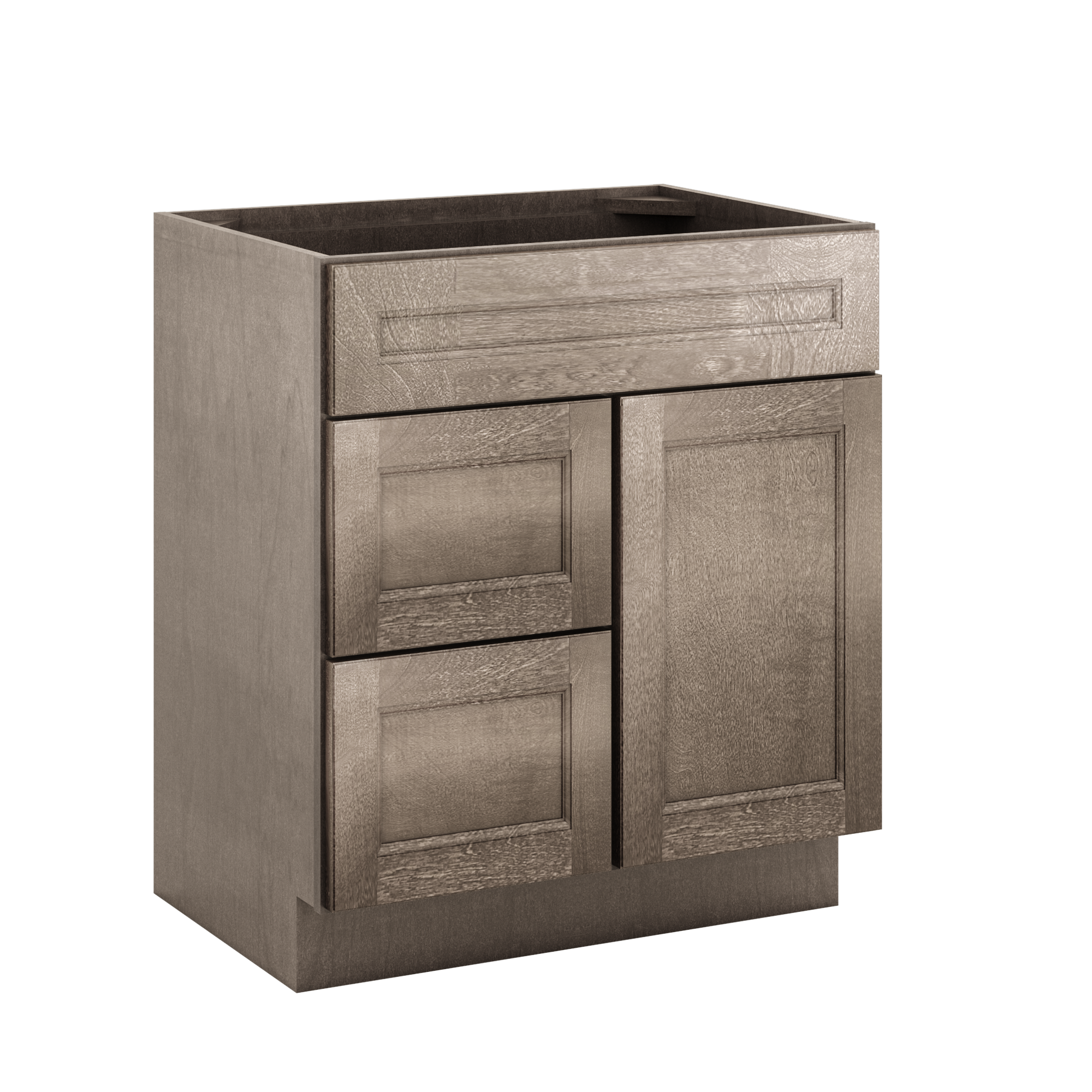 Vanity Sink Base Cabinet with Left Drawers 30 W x 21 D x 34 H - Milan Slate - Bathroom Vanities