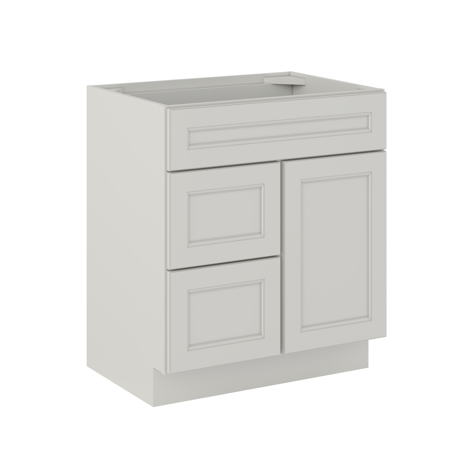 Vanity Sink Base Cabinet with Left Drawers 30 W x 21 D x 34 H - Milan Pearl - Bathroom Vanities
