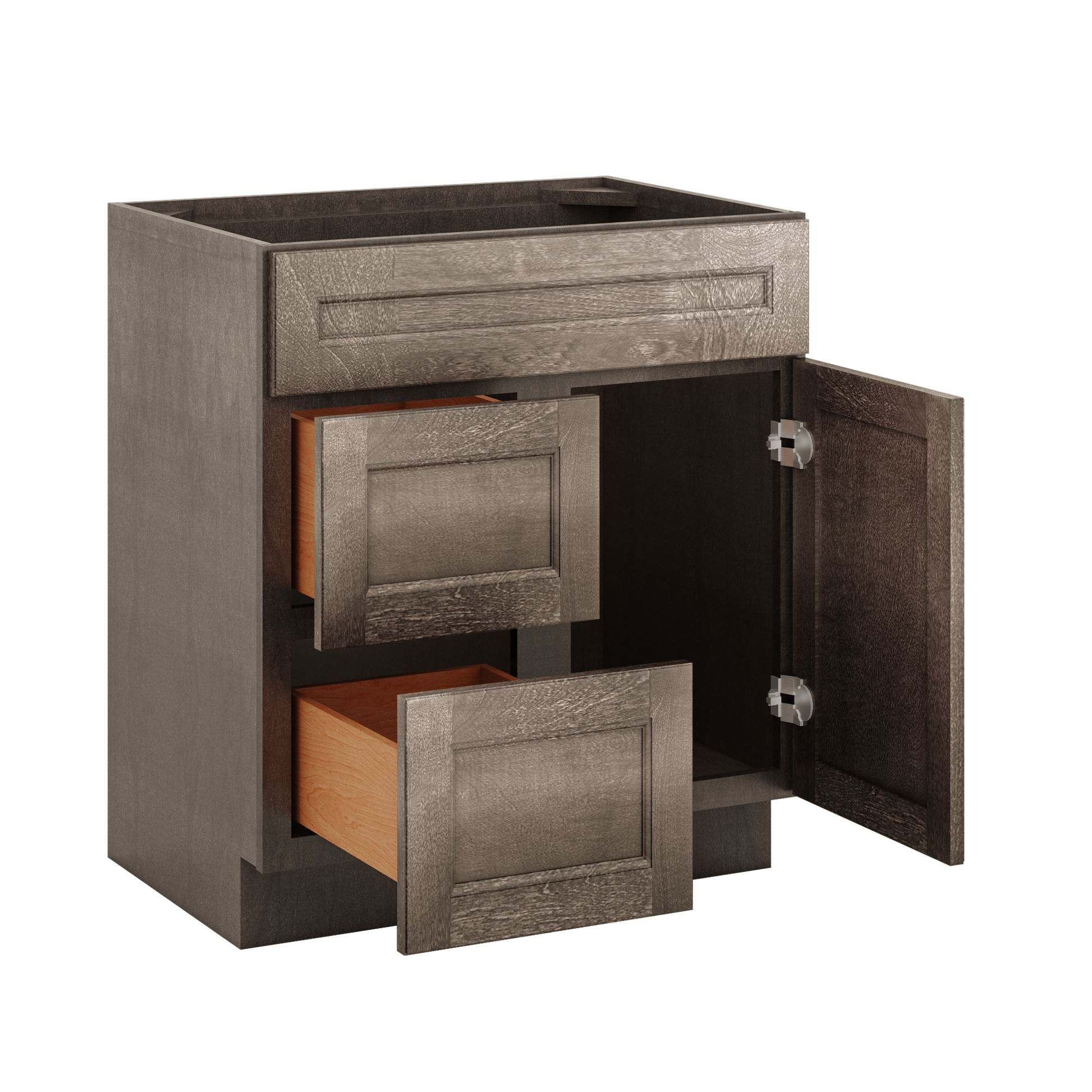 Vanity Sink Base Cabinet with Left Drawers 30 W x 21 D x 34 H - Milan Slate - Bathroom Vanities
