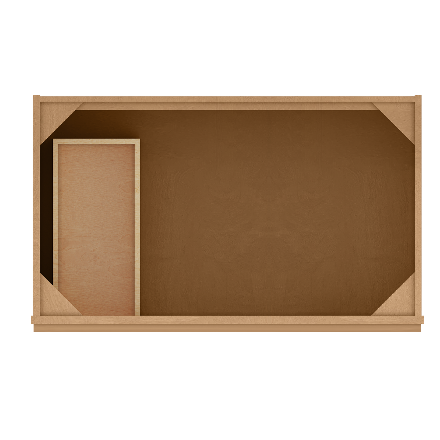 Vanity Sink Base Cabinet with Left Drawers 36 in W x 21 in D x 34 1/2 in H Shaker Toffee Bathroom Vanities