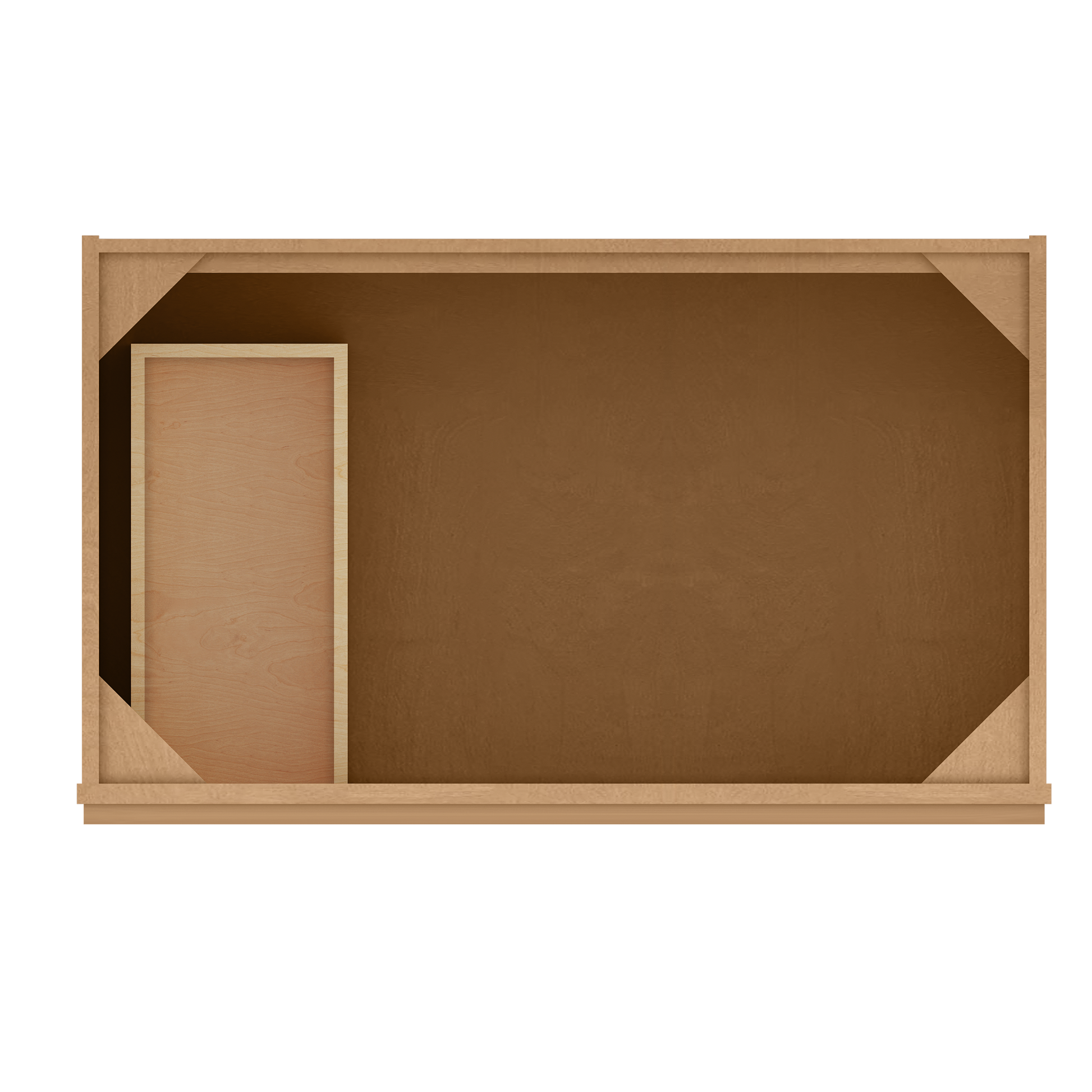 Vanity Sink Base Cabinet with Left Drawers 36 in W x 21 in D x 34 1/2 in H Shaker Toffee Bathroom Vanities