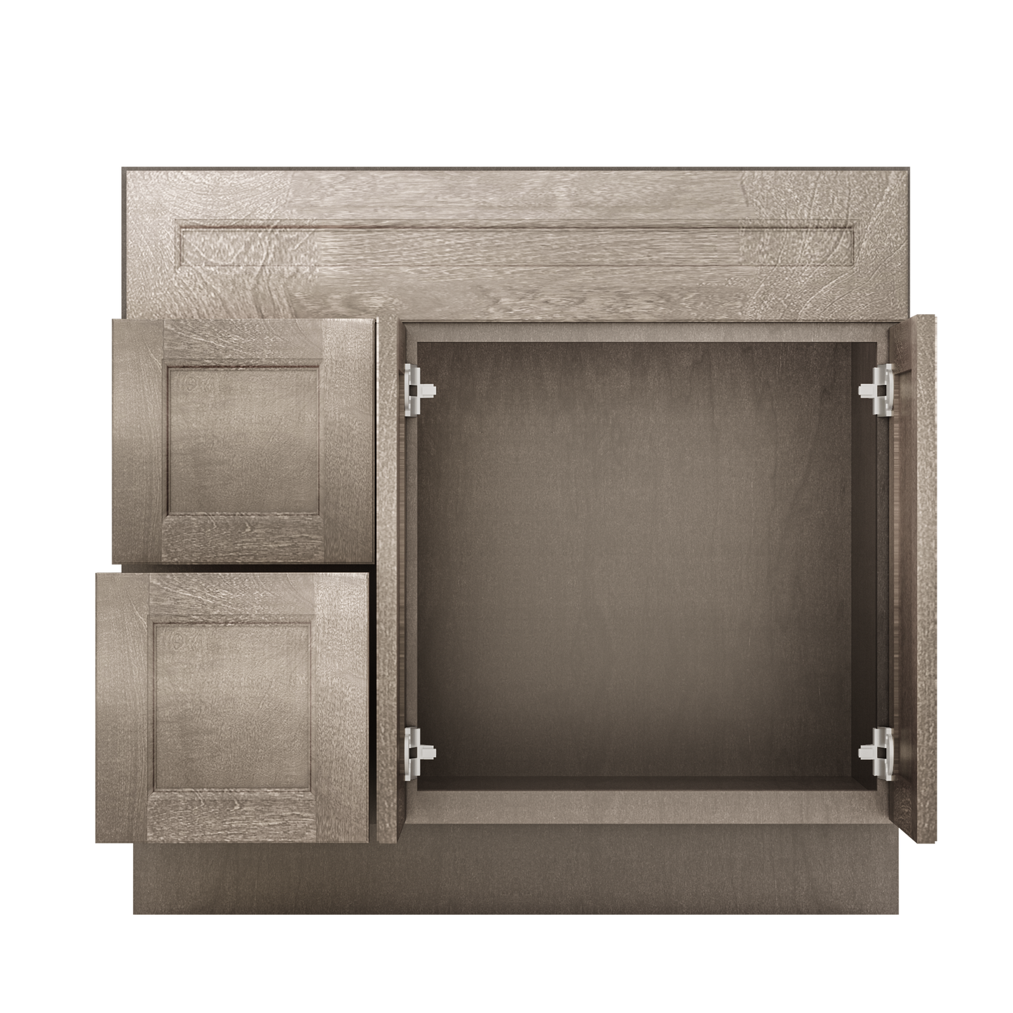 Vanity Sink Base Cabinet with Left Drawers 36 W x 21 D x 34 H - Milan Slate - Bathroom Vanities