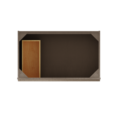 Vanity Sink Base Cabinet with Left Drawers 36 W x 21 D x 34 H - Milan Slate - Bathroom Vanities