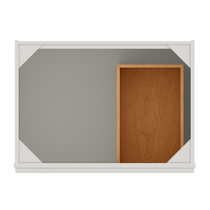 Vanity Sink Base Cabinet with Right Drawers 30 W x 21 D x 34 H - Milan Pearl - Bathroom Vanities