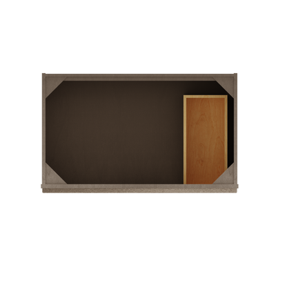 Vanity Sink Base Cabinet with Right Drawers 36 W x 21 D x 34 H - Milan Slate - Bathroom Vanities