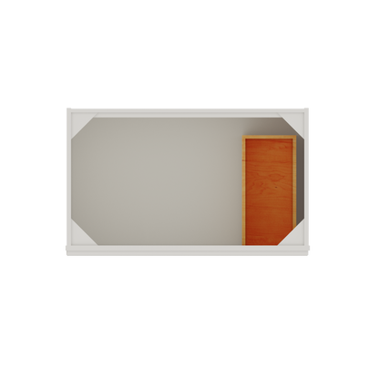 Vanity Sink Base Cabinet with Right Drawers 36 W x 21 D x 34 H - Milan Pearl - Bathroom Vanities