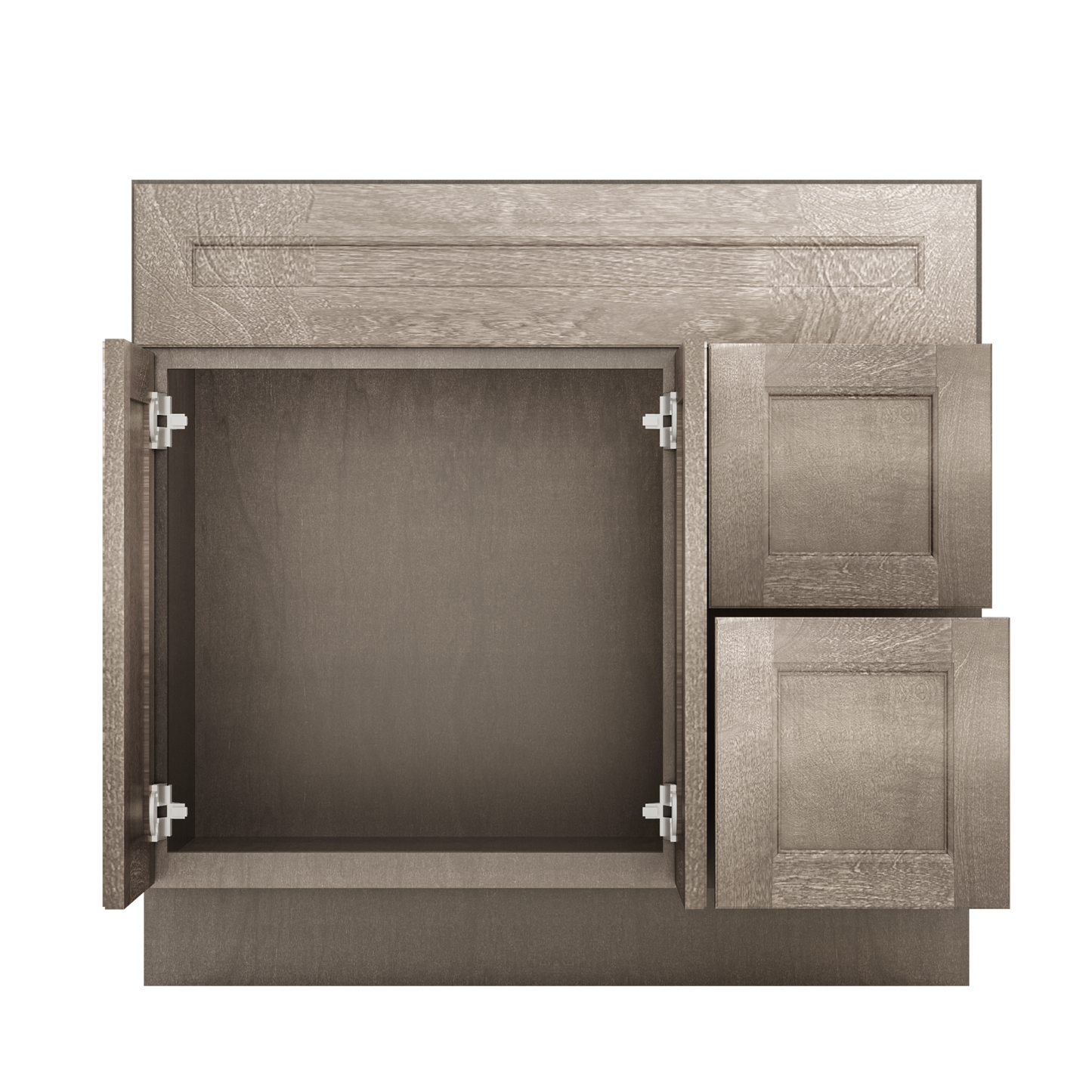 Vanity Sink Base Cabinet with Right Drawers 36 W x 21 D x 34 H - Milan Slate - Bathroom Vanities