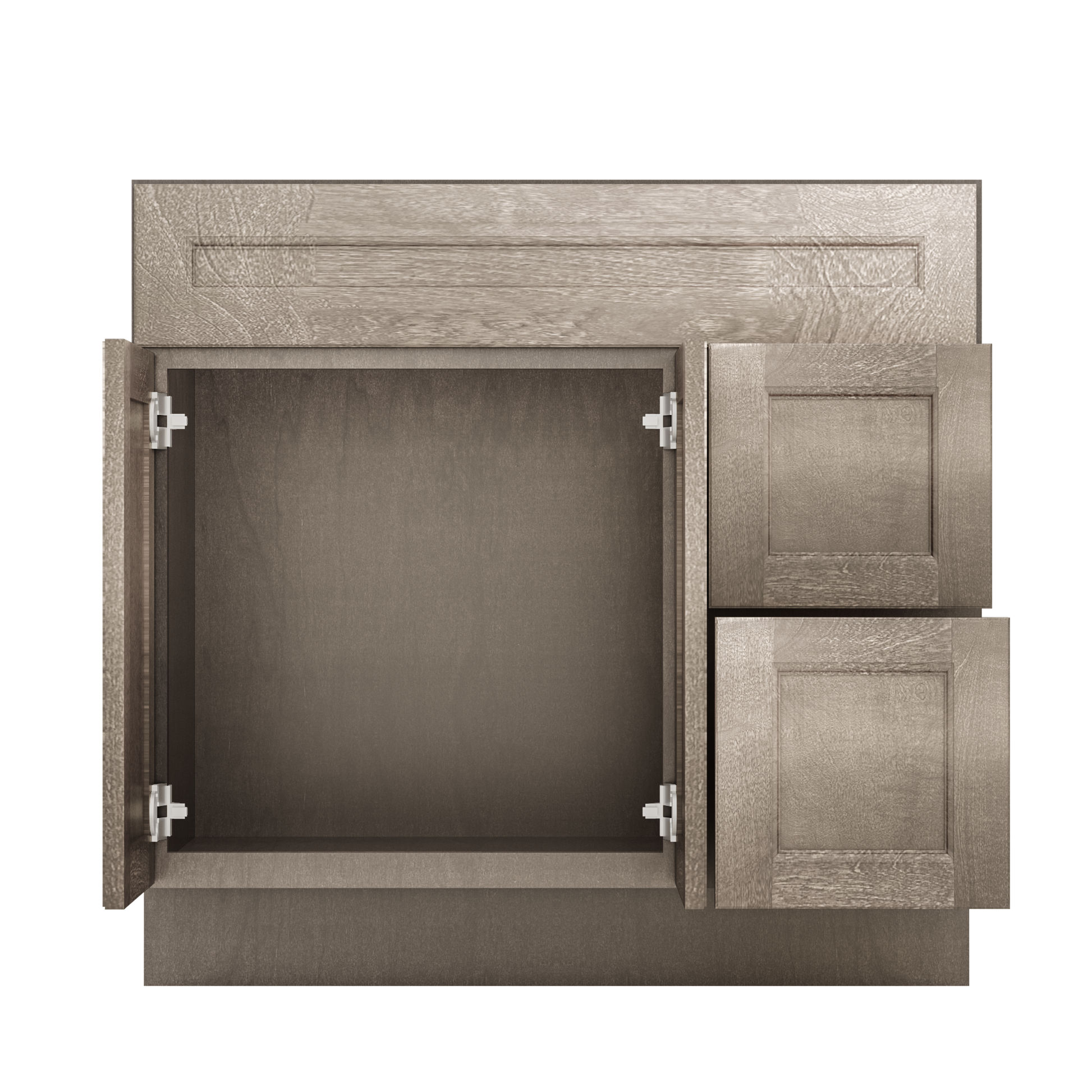 Vanity Sink Base Cabinet with Right Drawers 36 W x 21 D x 34 H - Milan Slate - Bathroom Vanities