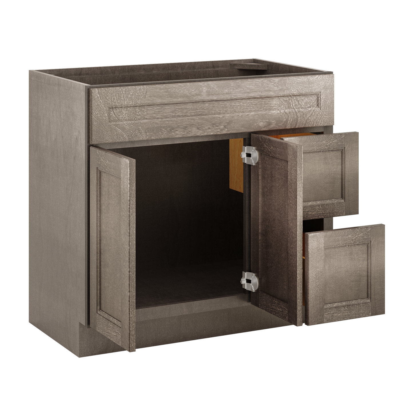 Vanity Sink Base Cabinet with Right Drawers 36 W x 21 D x 34 H - Milan Slate - Bathroom Vanities