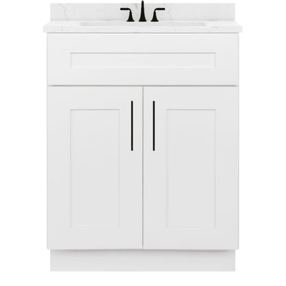 24 W x 21 D x 34.5 H Vanity Sink Base Cabinet - Alpina White