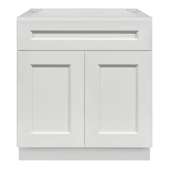 Vanity Sink Base Cabinet 30”W x 21”D x 34 1/2”H - Milan Pearl