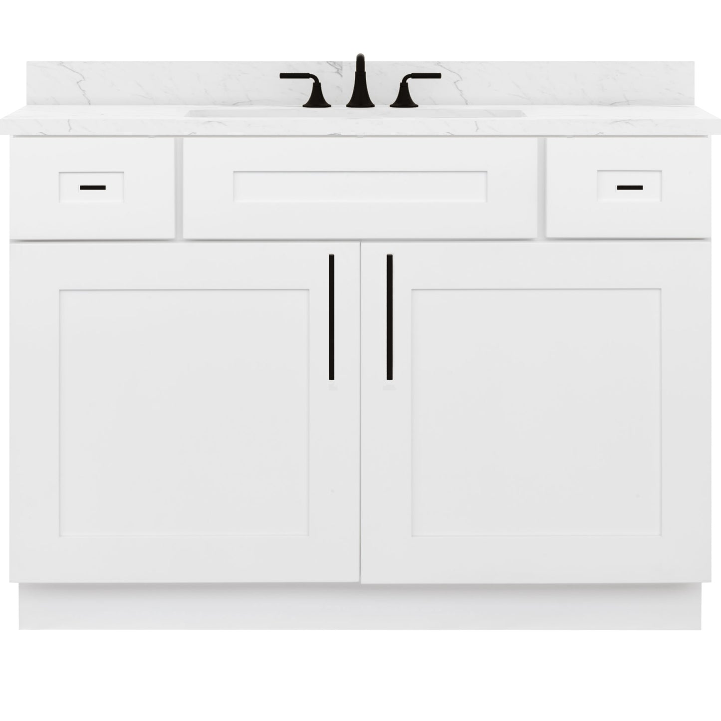 42 W x 21 D x 34.5 H Vanity Sink Base Cabinet - Alpina White