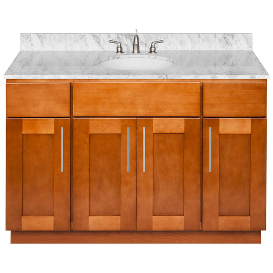 48 W x 21 D x 34.5 H Vanity Sink Base Cabinet - Newport