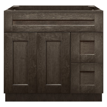 Vanity Sink Base Cabinet with Right Drawers 36 W x 21 D x 34 H - Milan Slate