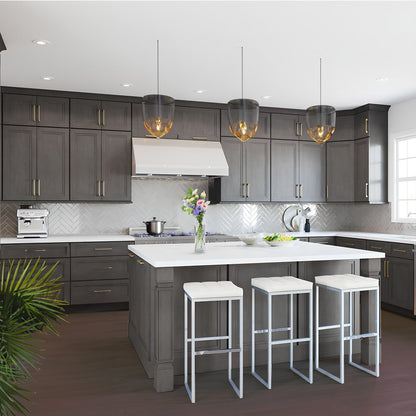Wall decorative door WDD1242 Milan Slate LessCare 12 in. width 42 in. height - Kitchen Cabinets