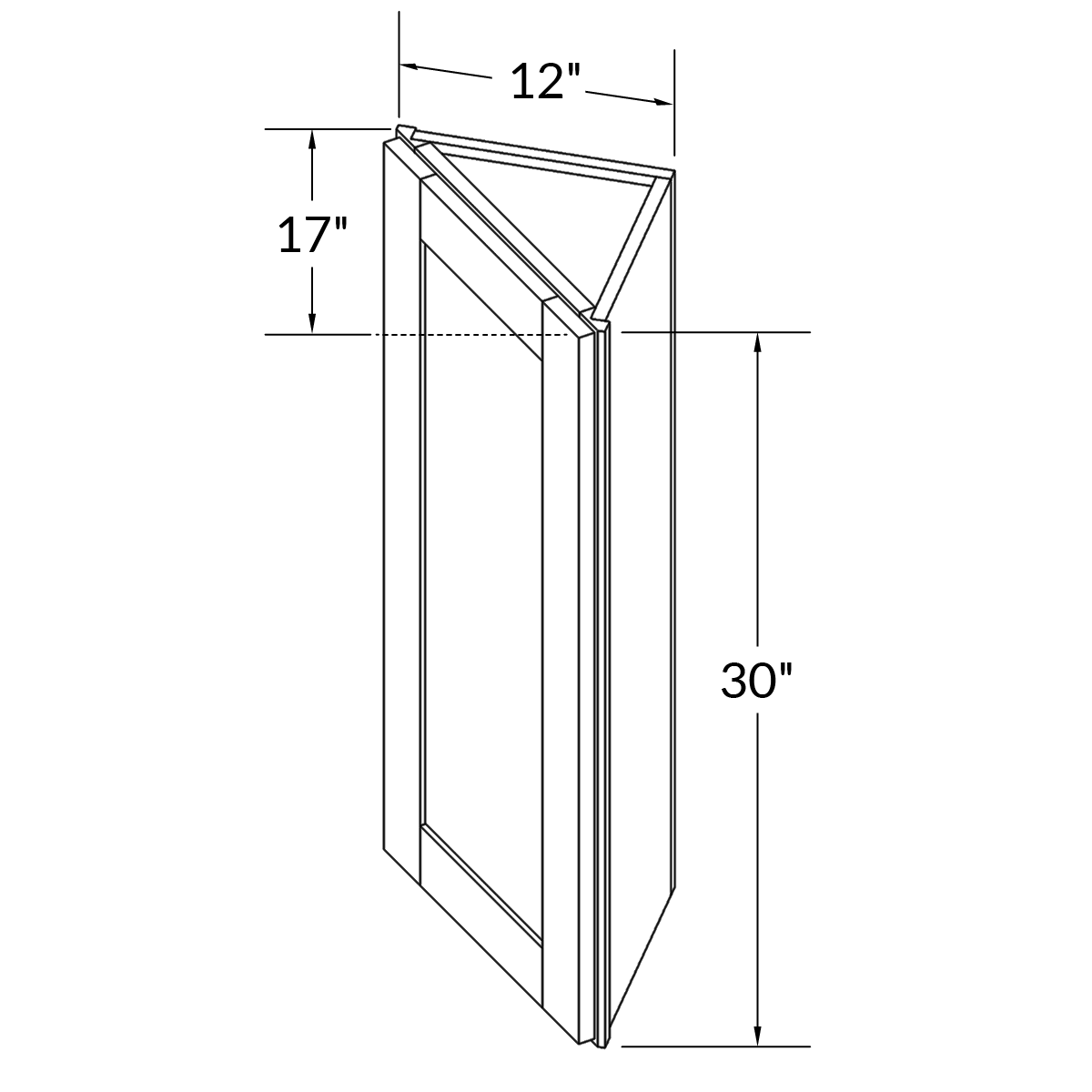 Wall End Kitchen Cabinet WEC1230 Alpina White LessCare 12 in. width 30 in. height 12 in. depth - Kitchen Cabinets