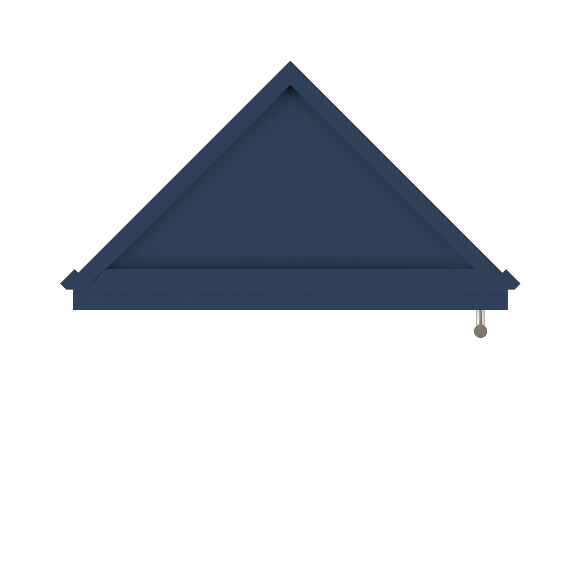 Wall End Kitchen Cabinet WEC1236 Danbury Blue LessCare 12 in. width 36 in. height 12 in. depth - Kitchen Cabinets