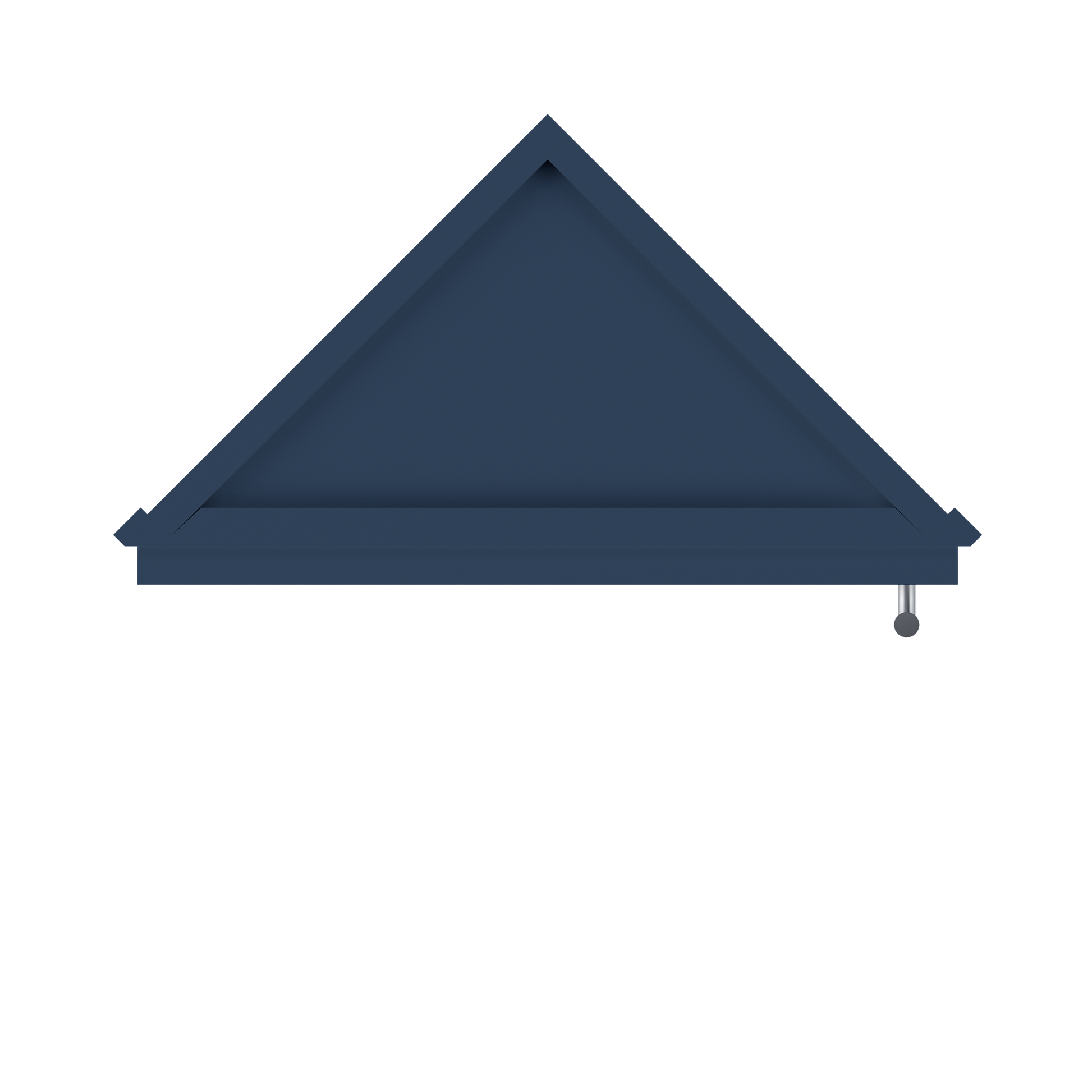 Wall End Kitchen Cabinet WEC1242 Danbury Blue LessCare 12 in. width 42 in. height 12 in. depth - Kitchen Cabinets