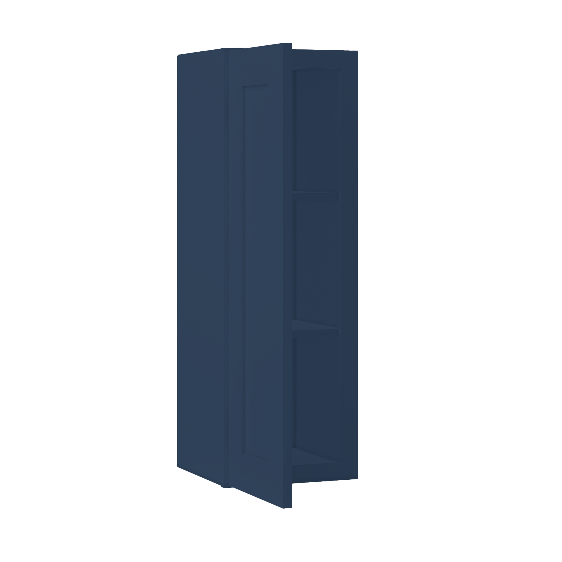 Wall Kitchen Cabinet W1236 Danbury Blue LessCare 12 in. width 36 in. height 12 in. depth - Kitchen Cabinets