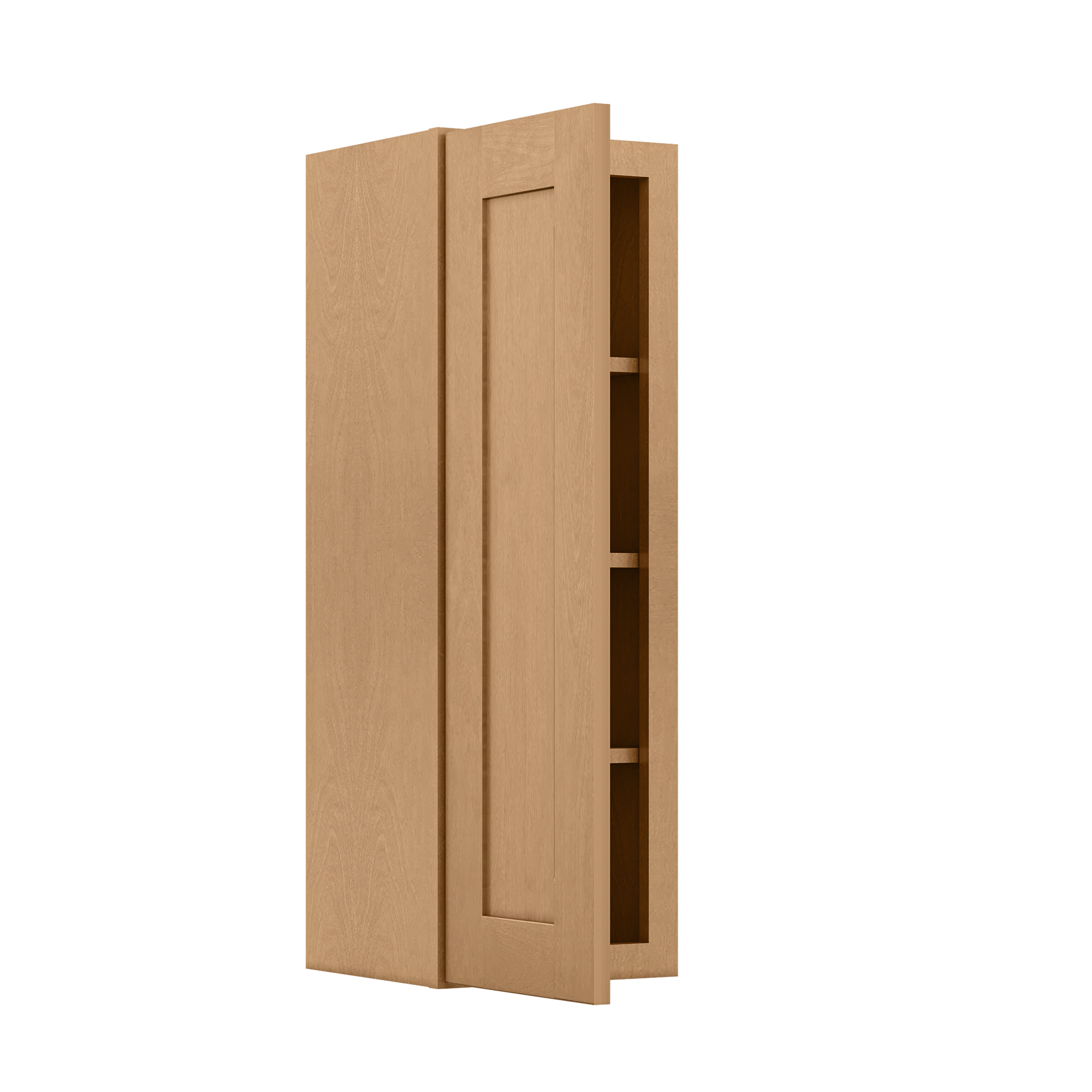 Wall Kitchen Cabinet W1236 Shaker Toffee LessCare 12 in. width 36 in. height 12 in. depth - Kitchen Cabinets