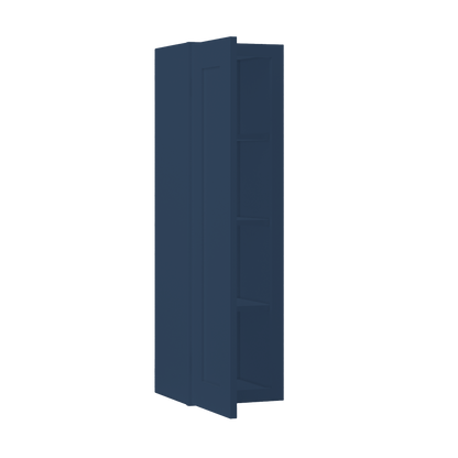 Wall Kitchen Cabinet W1242 Danbury Blue LessCare 12 in. width 42 in. height 12 in. depth - Kitchen Cabinets
