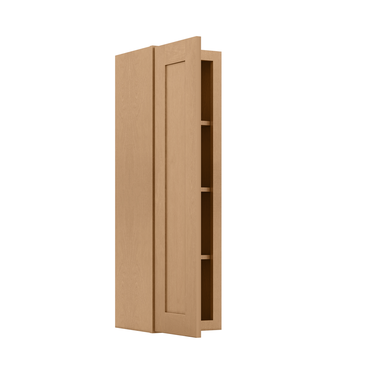 Wall Kitchen Cabinet W1242 Shaker Toffee LessCare 12 in. width 42 in. height 12 in. depth - Kitchen Cabinets