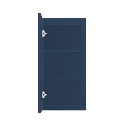 Wall Kitchen Cabinet W1530 Danbury Blue LessCare 15 in. width 30 in. height 12 in. depth - Kitchen Cabinets