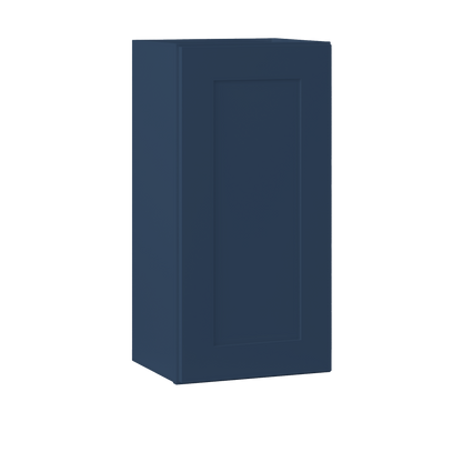 Wall Kitchen Cabinet W1530 Danbury Blue LessCare 15 in. width 30 in. height 12 in. depth - Kitchen Cabinets