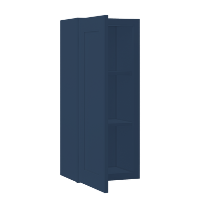 Wall Kitchen Cabinet W1536 Danbury Blue LessCare 15 in. width 36 in. height 12 in. depth - Kitchen Cabinets