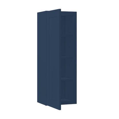 Wall Kitchen Cabinet W1542 Danbury Blue LessCare 15 in. width 42 in. height 12 in. depth - Kitchen Cabinets