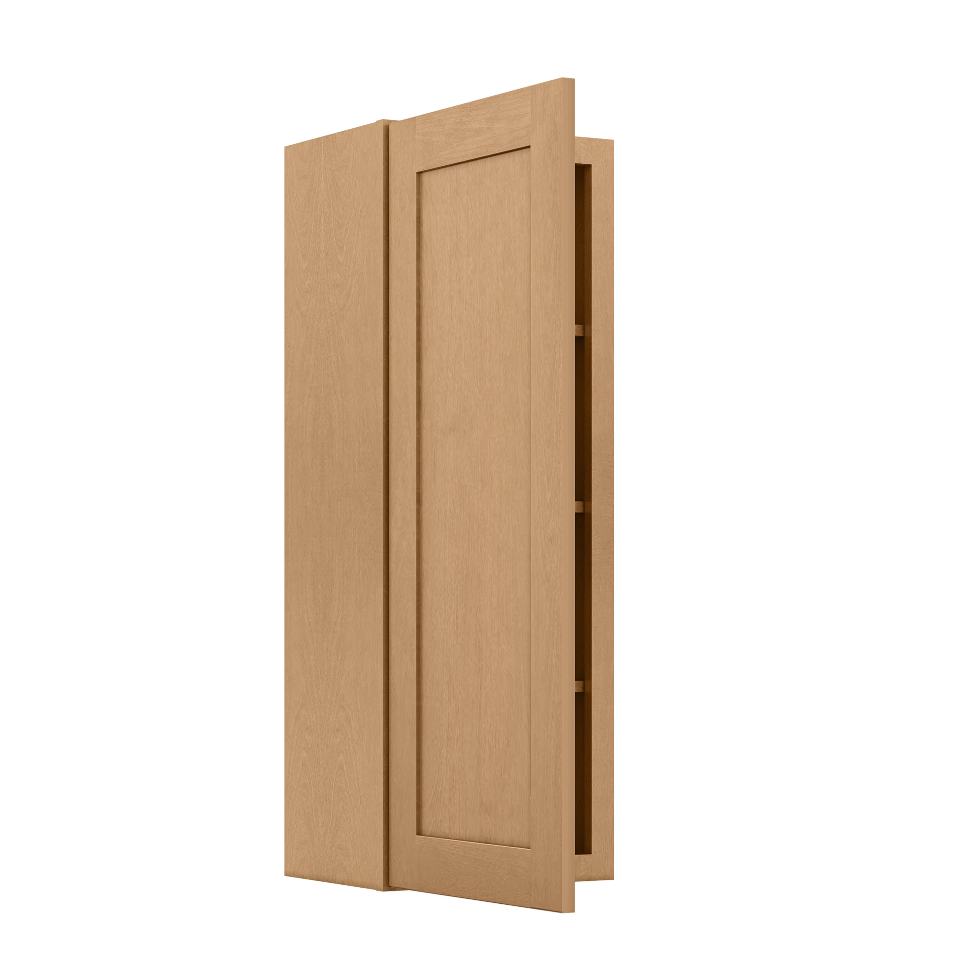 Wall Kitchen Cabinet W1542 Shaker Toffee LessCare 15 in. width 42 in. height 12 in. depth - Kitchen Cabinets