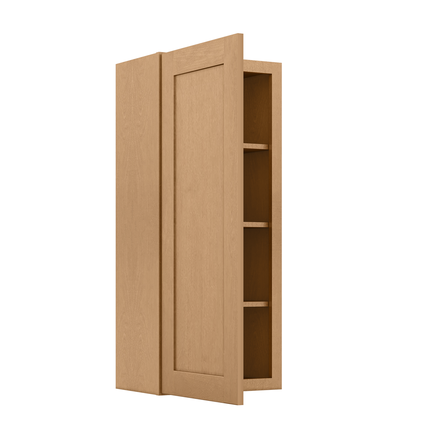 Wall Kitchen Cabinet W1842 Shaker Toffee LessCare 18 in. width 42 in. height 12 in. depth - Kitchen Cabinets